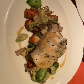 Sinatra - Ipoglosso. Butter poached halibut. - Italian Near Me - Las Vegas, Nevada Sinatra - Ipoglosso. Butter poached halibut. - Italian Near Me - Las Vegas, Nevada