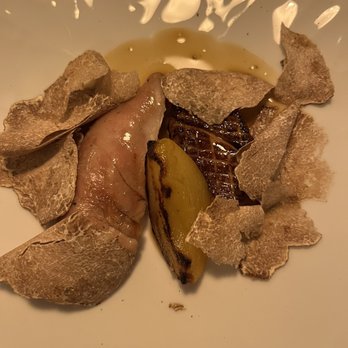 Xiquet by Danny Lledó - Partridge breast, pear, foie gras, and white truffles - Spanish Near Me - Washington, DC, District of Columbia Xiquet by Danny Lledó - Partridge breast, pear, foie gras, and white truffles - Spanish Near Me - Washington, DC, District of Columbia