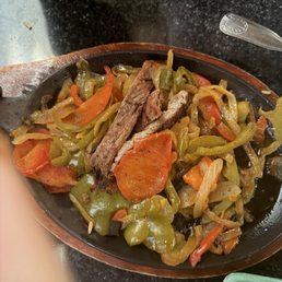 Steak and chicken fajitas No flavor, vegetables taste old Steak and chicken fajitas No flavor, vegetables taste old