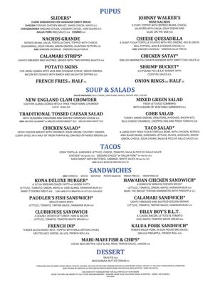 Menu photo 8 Voyagers Kailua-Kona, HI Menu photo 8 Voyagers Kailua-Kona, HI