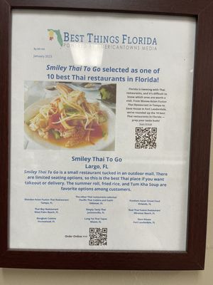 Menu photo 1 Smiley Thai To Go Largo, FL Menu photo 1 Smiley Thai To Go Largo, FL