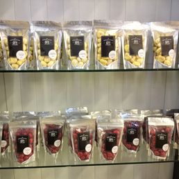 pina colada pineapple chunks and red chocolate cherries