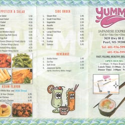 Yummy Japanese Express - Yummy Express Menu Page 1