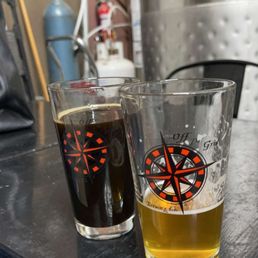 two glasses of beer