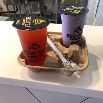 Bee & Tea - Lychee Bliss and Taro milk tea - Bubble Tea Near Me - Montclair, California Bee & Tea - Lychee Bliss and Taro milk tea - Bubble Tea Near Me - Montclair, California