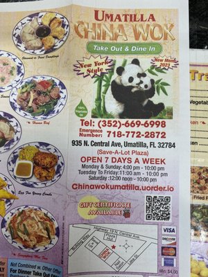 Menu photo 3 China Wok Umatilla, FL