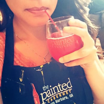 The Painted Cabernet - My drink! - Paint & Sip Near Me - Santa Barbara, California