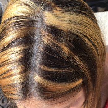 Studio M Salon And Spa - Botched highlight job - Hair Salons Near Me - Melbourne, Florida