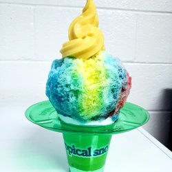 Tropical Sno - Rainbow with Pineapple Dole Whip!