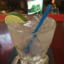 Boomerang's Bar & Grill - Patron and club soda with the perfect green lime.