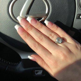 Fashion Nails - Pink + white - Nail Salons Near Me - Manteca, California