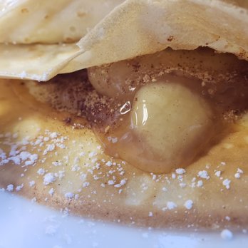 Kaffe Crepe - apple pie, close up with it opened up a little - Creperies Near Me - Reno, Nevada