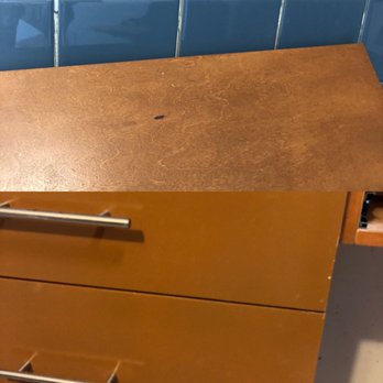 A&J CABINETS - Top photo is the sample I approved bottom photo is what they brought for the installation the first time around. - Cabinetry Near Me A&J CABINETS - Top photo is the sample I approved bottom photo is what they brought for the installation the first time around. - Cabinetry Near Me