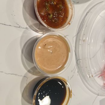 Olligo Grill - Chili sauce, house sauce, and teriyaki sauce - Japanese Near Me - Anaheim, California