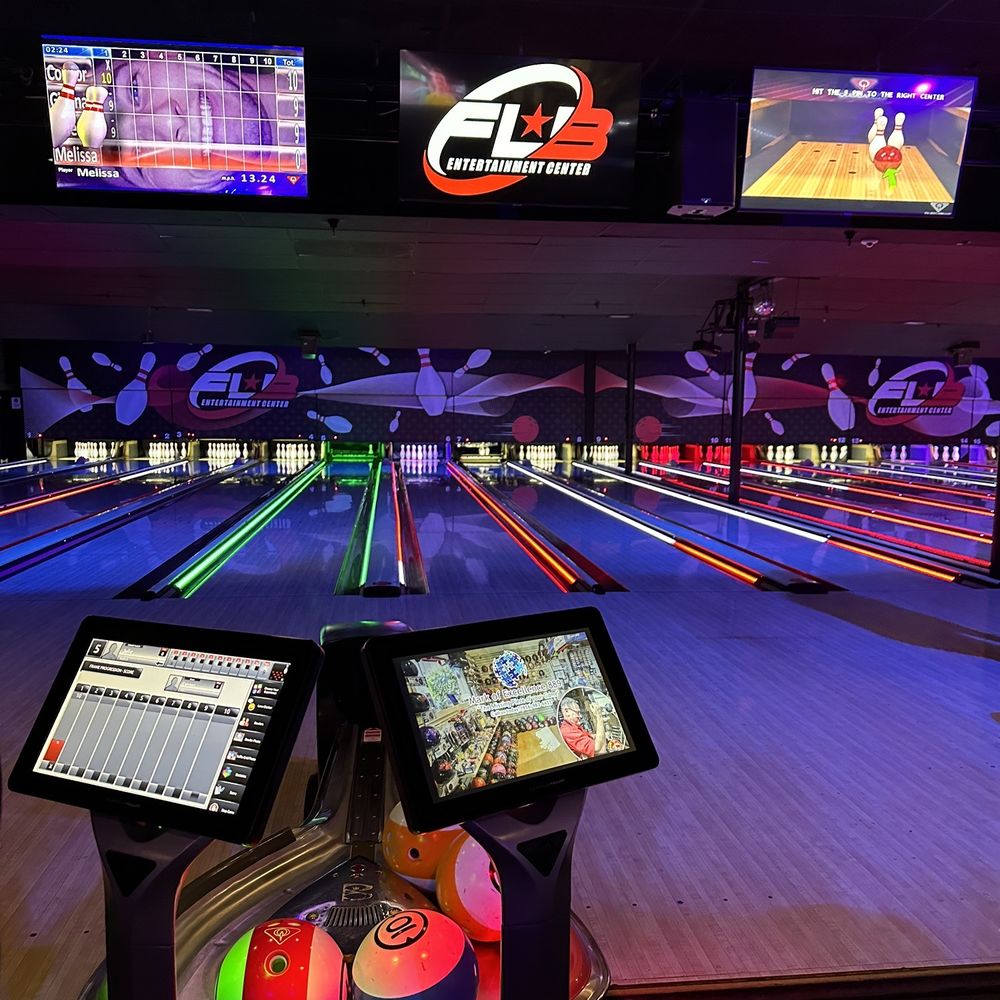 a bowling alley a bowling alley