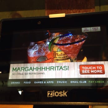 Chili's - Ziosk touchscreen tablet at every table. Convenient for paying check at the end of the meal - American Near Me - Fultondale, Alabama Chili's - Ziosk touchscreen tablet at every table. Convenient for paying check at the end of the meal - American Near Me - Fultondale, Alabama