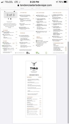 Menu photo 7 Toro Cabo Cabo San Lucas, BCS Menu photo 7 Toro Cabo Cabo San Lucas, BCS