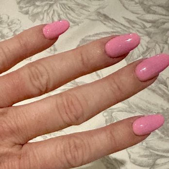 TJ Nails Spa - Beautiful pink and if you look closely Bryan airbrushed just a hint of a purple on top! - Nail Salons Near Me - Leander, Texas