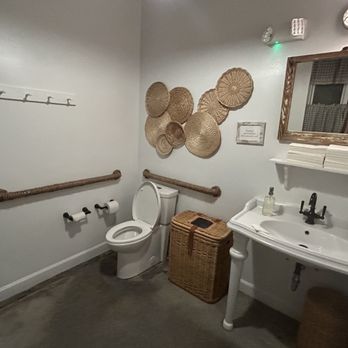 Mandolin Aegean Bistro - Bathroom - Mediterranean Near Me - Miami, Florida Mandolin Aegean Bistro - Bathroom - Mediterranean Near Me - Miami, Florida