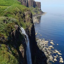 Mealt Falls - Mealt Falls in the foreground, Kilt Rock in the beyond, Sunday 14 July 2019.