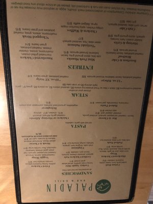 Menu photo 6 Paladin Bar & Grill Stephens City, VA