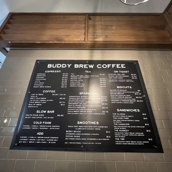 Buddy Brew Coffee - Sarasota - Menu - Coffee & Tea Near Me - Sarasota, Florida