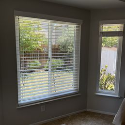 2 1/2 inch faux wood blinds in "Coconut"