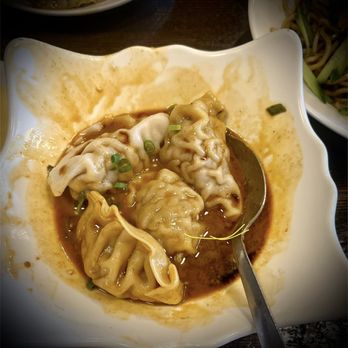 Hunan Taste - Pork dumplings with peanut sauce. - Chinese Near Me - Montclair, New Jersey