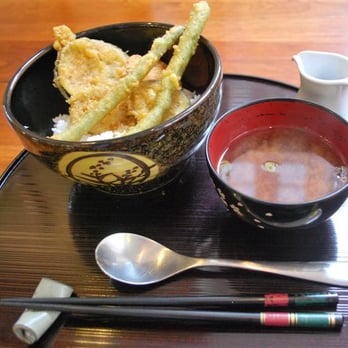 Yuzu - Veg tendon - rice, tempura, miso soup - £6.95. - Japanese Near Me - Manchester, XGM