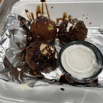 Dizzy Lamb Gyros - Feta Bombs. Spinach and feta deep fried! - Food Trucks Near Me
