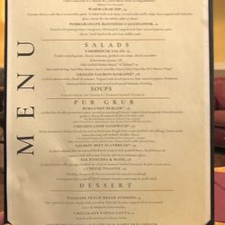 Caroline’s - Menu available Sept 2025