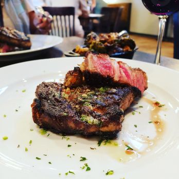 Local Restaurant & Bar - Ordered the ribeye with some tempranillo:) - New American Near Me - Jackson, Wyoming