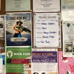 Friendly Market Center - Community Bulletin board Molokai June 2026
