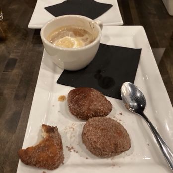 Modern Plate - Affogato - was excited to see beignets in description, but that's not what this is. These are donuts with denser dough. - Cocktail Bars Near Me - Elmhurst, Illinois