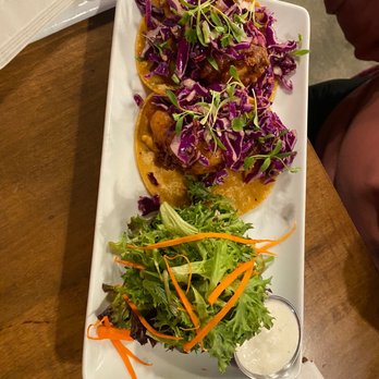 The Craft House - Fish Tacos (2) with salad. - Gastropubs Near Me - Clovis, California The Craft House - Fish Tacos (2) with salad. - Gastropubs Near Me - Clovis, California