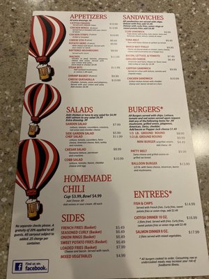 Menu photo 2 Red Balloon Saloon Southfield, MI
