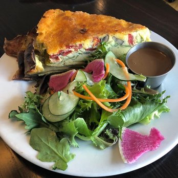 Caleb's American Kitchen - Quiche or Potato Crusted Frittata of the Day (Gluten Free) - New American Near Me - Lahaska, Pennsylvania Caleb's American Kitchen - Quiche or Potato Crusted Frittata of the Day (Gluten Free) - New American Near Me - Lahaska, Pennsylvania