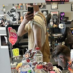 Enemy Tattoo - First tattoo for this guy! #salmon #mirrorpic