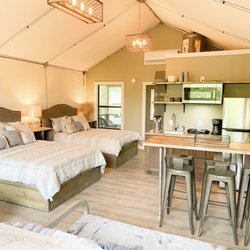 Son's Rio Cibolo - Interior photo of waterfront cabins at Son's Rio Cibolo near San Antonio.