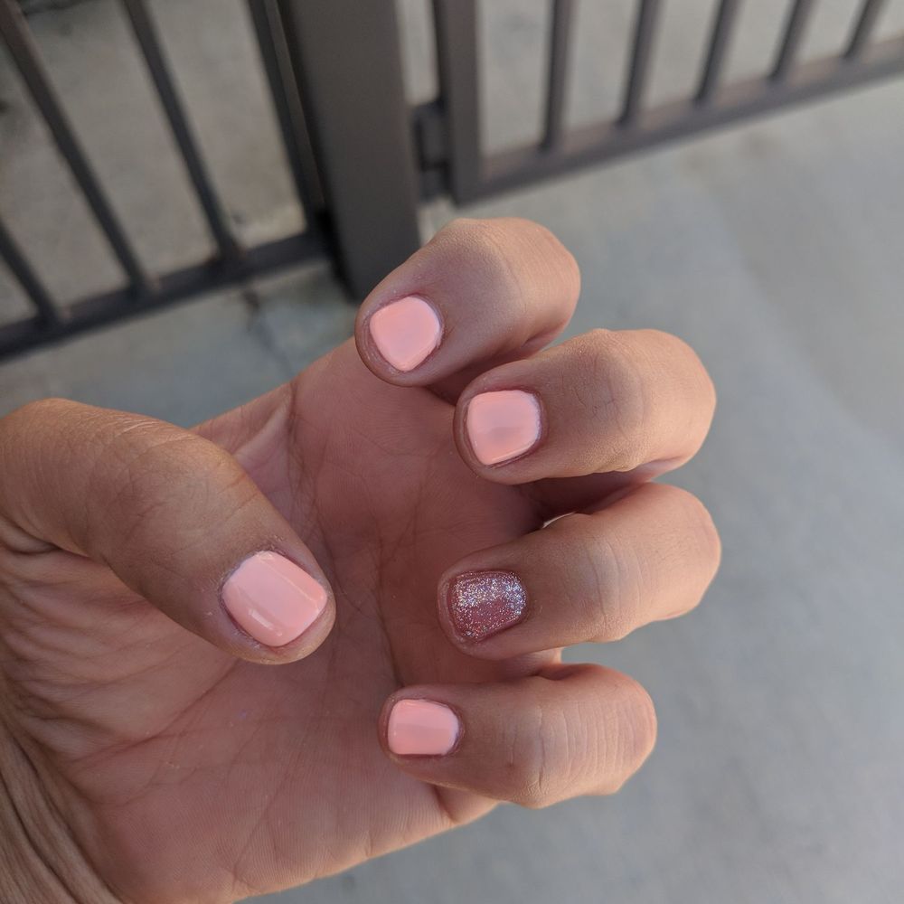 Fantasy Nails - Satisfied with this simple gel manicure. - Nail Salons Near Me - Van Nuys, California