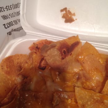 Mi Rancho - Burned nachos the cheese is also stiff, not like melted nacho cheese - Tex-Mex Near Me - Silver Spring, Maryland