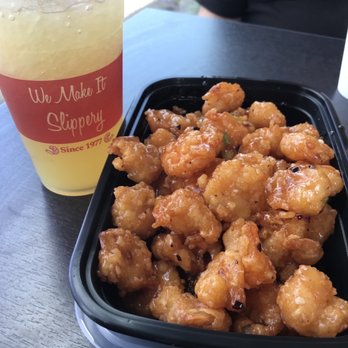 Yang Chow 2.0 - Slippery shrimp with a lychee tea - Chinese Near Me - Long Beach, California Yang Chow 2.0 - Slippery shrimp with a lychee tea - Chinese Near Me - Long Beach, California