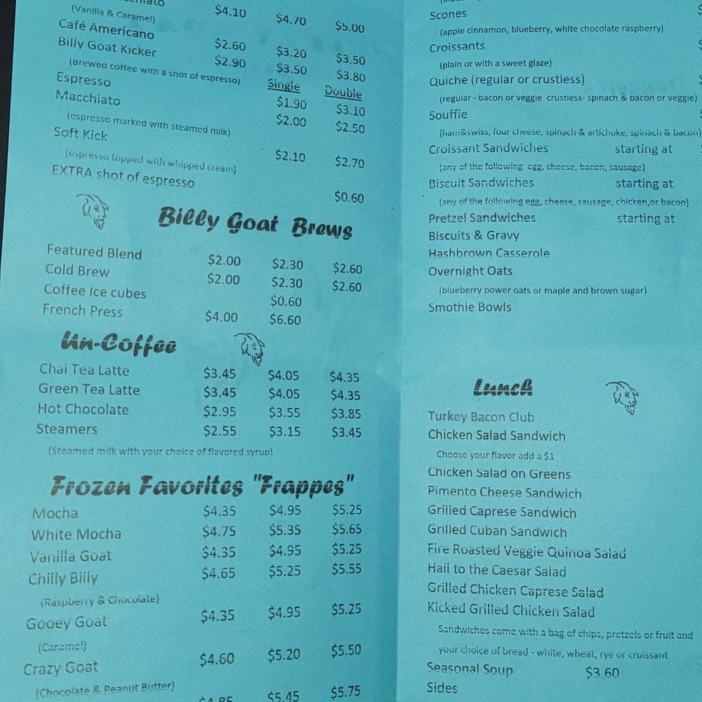 Billy Goat Coffee Cafe - Coffee & Tea Near Me - Mt. Juliet, Tennessee Billy Goat Coffee Cafe - Coffee & Tea Near Me - Mt. Juliet, Tennessee