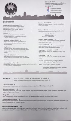 Menu photo 8 City Tavern Columbus, OH