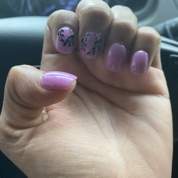Lavender nail design/polish.
