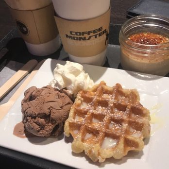 Coffee Monster - Waffle and earl grey creme brulee - Coffee & Tea Near Me - Surrey, British Columbia Coffee Monster - Waffle and earl grey creme brulee - Coffee & Tea Near Me - Surrey, British Columbia