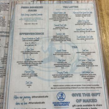 Naked Cafe - menu - Coffee & Tea Near Me - Carlsbad, California Naked Cafe - menu - Coffee & Tea Near Me - Carlsbad, California