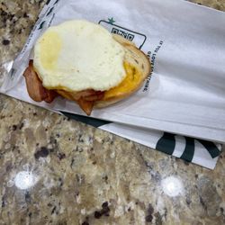 Starbucks - Half a double smoked bacon croissant
