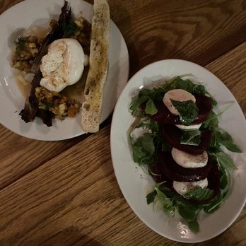 Pizzeria Libretto Danforth - Burrata on the left and beer salad on the right. - Pizza Near Me - Toronto, Ontario