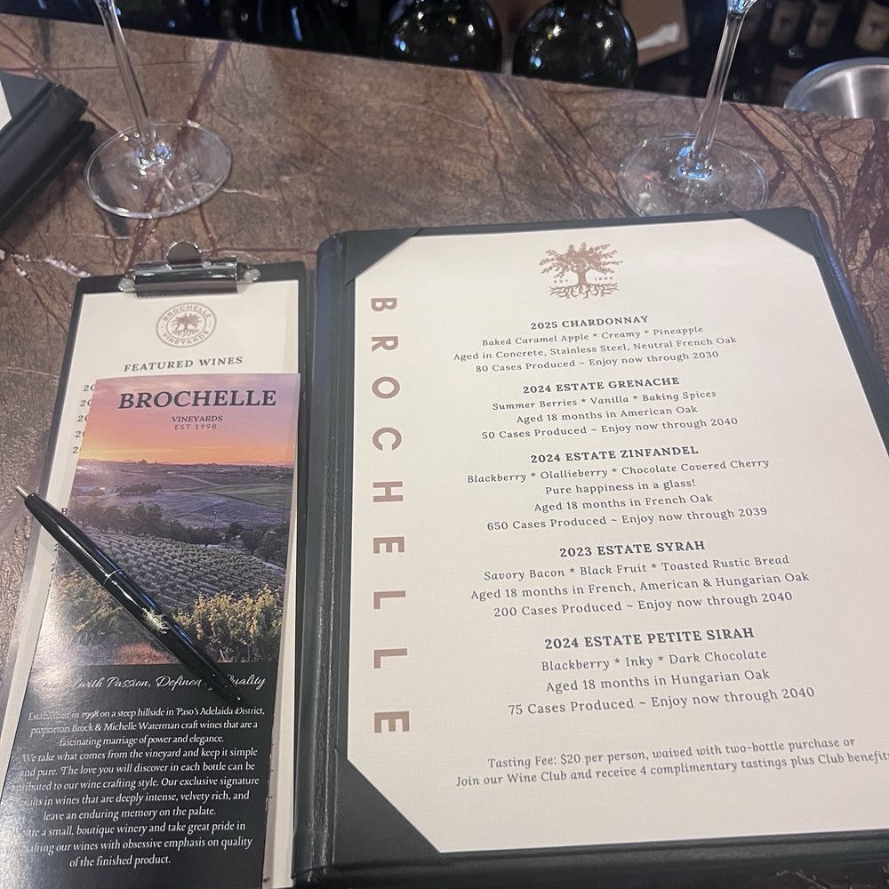 Brochelle Vineyards - Wine Tasting Room Near Me - Paso Robles, California